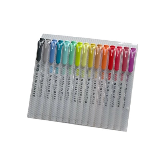 5/15Pcs Fluorescent Highlighter Pen Fast Dry Double Ended Highlighter Markers for Card Making Color Coding Scrapbooking
