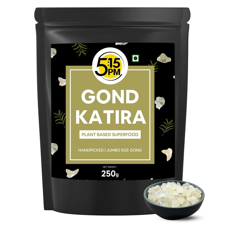 5:15Pm Gond Katira 250G, 100% Pure & Natural Edible Gum, Tragacanth Gum, High Cooling Properties Herbal Food