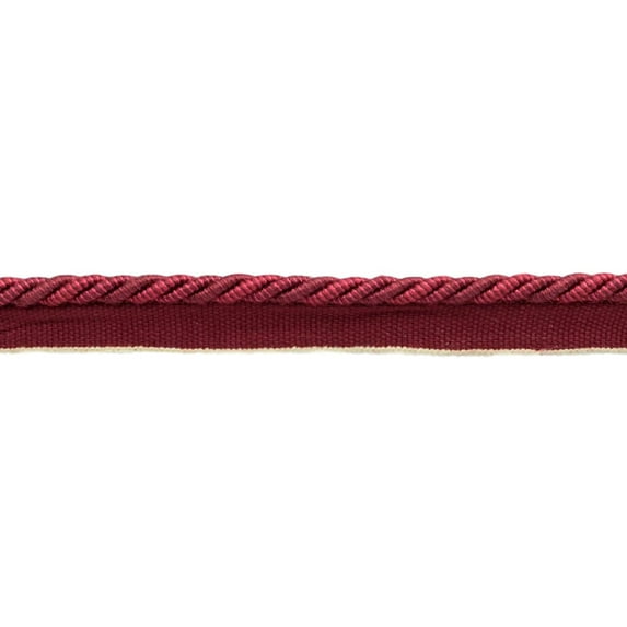 5/16" (0.5cm) Medium Cotton Twisted Rope Cord with Lip | Cord Trim # 0516HRL,, Maroon Red #71357 (Burgundy Red, Wine Red, Dark Red) 6 Yards (18 ft/5.5m)