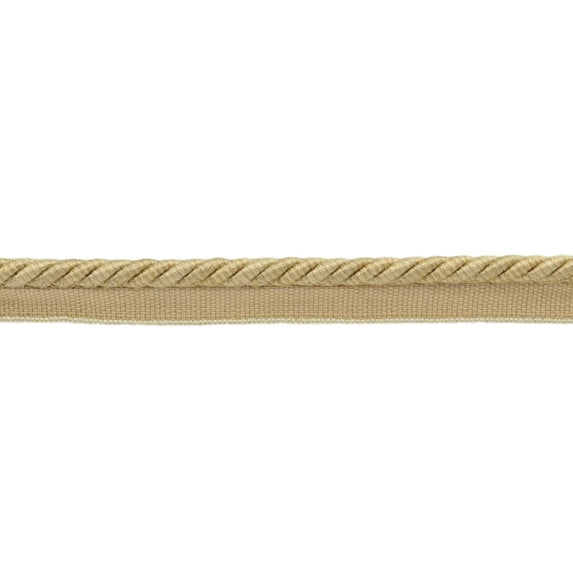5/16" (0.5cm) Medium Cotton Twisted Rope Cord with Lip | Cord Trim # 0516HRL,, Oak Beige #81878 (Tan Beige) 27 Yards (82 ft/25m)