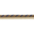 thumbnail image 1 of 5/16" (0.5cm) Medium Shiny Twisted Rope Cord with Lip | Cord Trim # 0516BL,, Navy Beige Blue #5817 (Navy Blue, Royal Blue, Golden Beige) Sold By The Yard (36"/3 ft/0.9m), 1 of 1