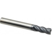5/16", 13/16" LOC, 5/16" Shank Diam, 2-1/2" OAL, 4 Flute, Solid Carbide Square End Mill