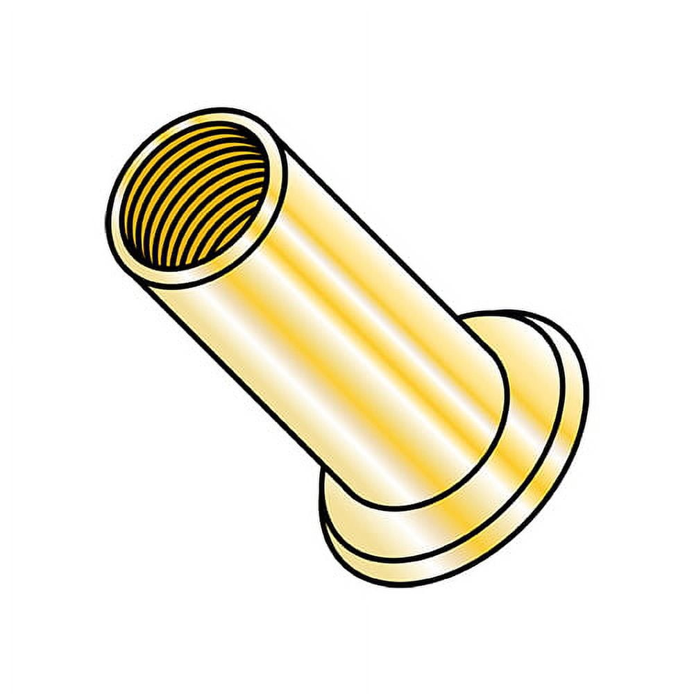 5/16-18-.200 Flat Head Threaded Insert Rivet Nut Steel Zinc Yellow ...