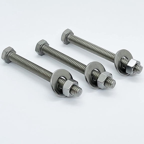 Brauny Boy Hex Head Bolts Stainless Steel Full Thread 25 Pack 5/16 Inch