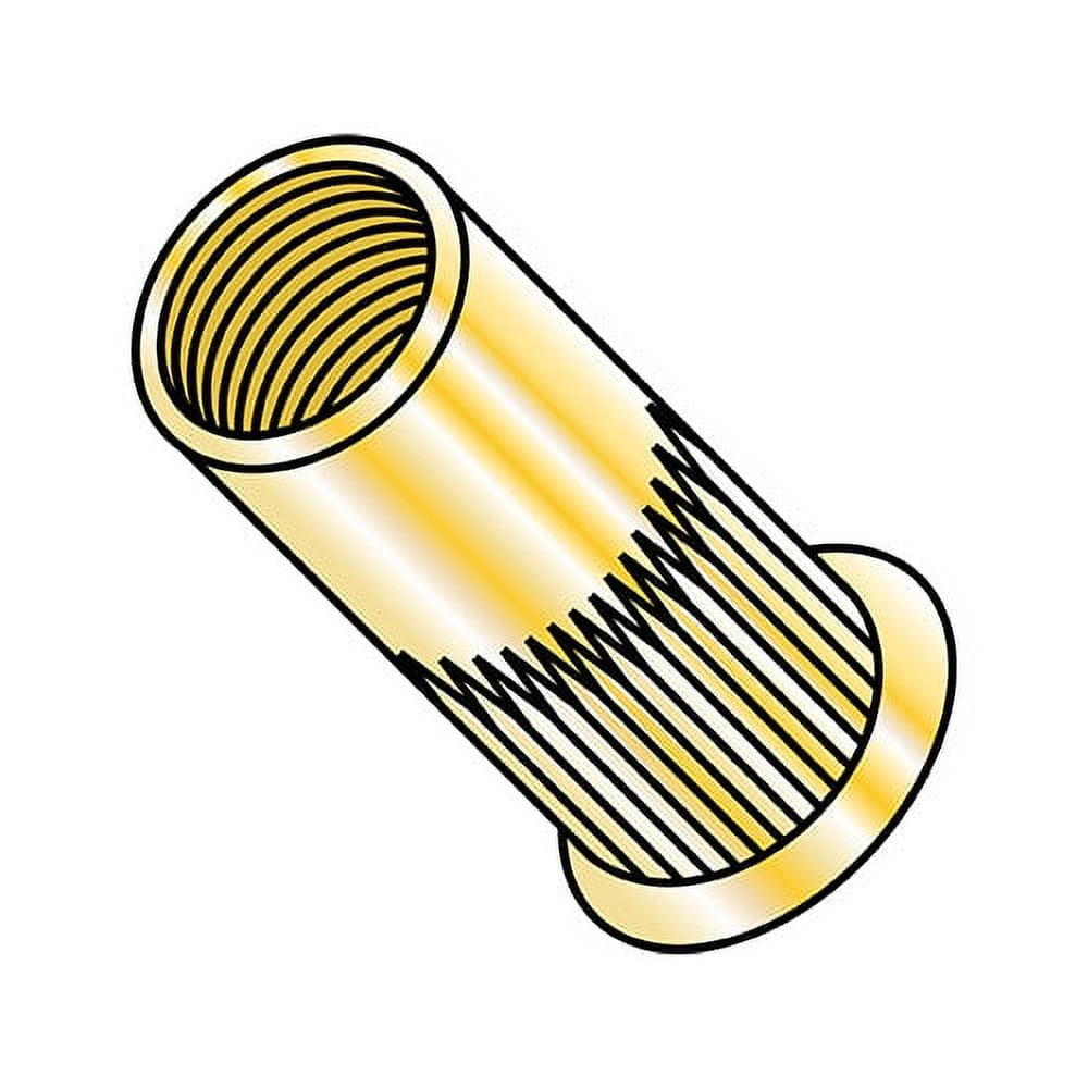 5/16-18-.312 Small Head Ribbed Rivet Nut Zinc Yellow Dichromate (Pack Qty 1,000) BC-LS-31312S