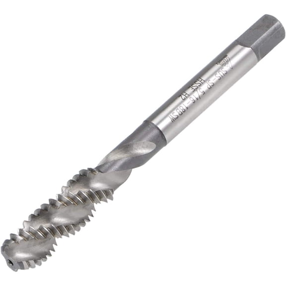 5/16"-18 BSW Spiral Flute Thread Tap, Machine Threading Tap HSS-Cobalt Screw Tapping Tool for Machinist Thread Repair, H2 Tolerance