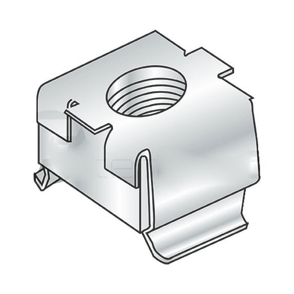 5/16-18 Cage Nuts / Steel / Zinc / C7953-5618-3B / Panel Range: .057-.092 (Quantity: 1,000 pcs)