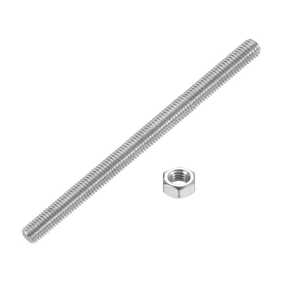 5/16"-18 Fully Threaded Rod, 1Pack 304 Stainless Steel 5.1" Long Threaded Screw