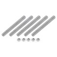 thumbnail image 1 of 5/16"-18 Fully Threaded Rod, 5Pcs 304 Stainless Steel 2.8" Long Threaded Screw, 1 of 7