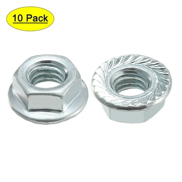 5/16-18 Serrated Flange Hex Lock Nuts Carbon Steel 10 Pcs
