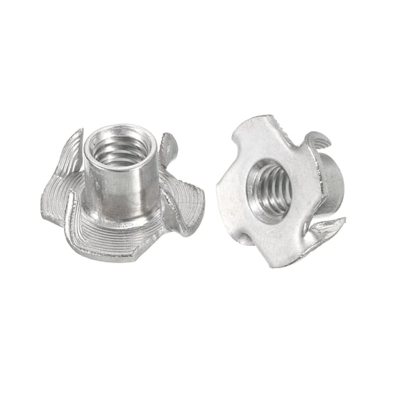 5/16"-18 T-nut 50 Pack 304 Stainless Steel 4 Pronged Tee Nuts Threaded Insertion