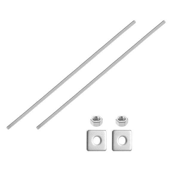 5/16"-18 UNC Fully Threaded Rod, 2Pack 304 Stainless Steel 15.7" Screw with Washer