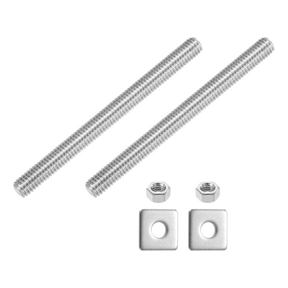 5/16"-18 UNC Fully Threaded Rod, 2Pack 304 Stainless Steel 3.9" Screw with Washer