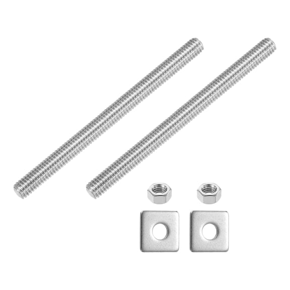 5/16"-18 UNC Fully Threaded Rod, 2Pack 304 Stainless Steel 4.3" Screw with Washer