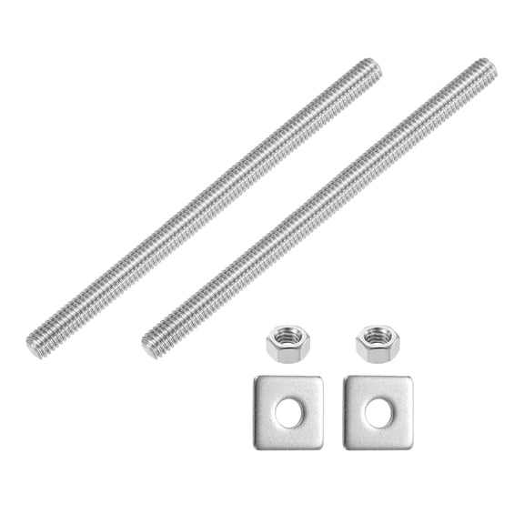 5/16"-18 UNC Fully Threaded Rod, 2Pack 304 Stainless Steel 5.1" Screw with Washer