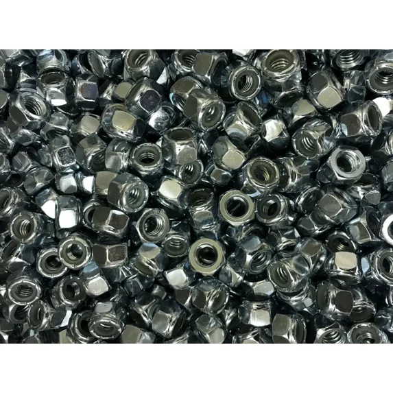 5/16-18 Zinc Nylon Insert Stop Lock Nut - 50 Pieces