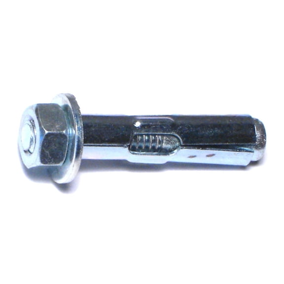 5/16"-18 x 1-1/2" Zinc Red Hex Nut Sleeve Anchors SLVANC-051 (100 pcs.)