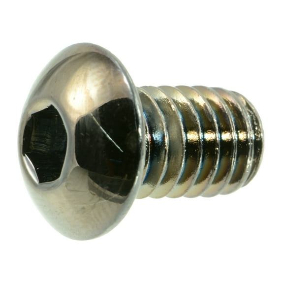 5/16"-18 x 1/2" Black Chrome Button Head Socket Cap Screws (8 pcs.)