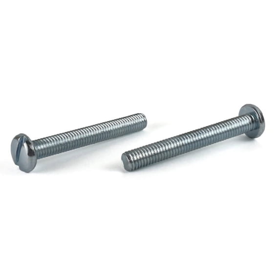 5/16-18 x 1/2" Machine Screws / Slotted / Pan Head / Steel / Zinc - 2000 Piece Carton