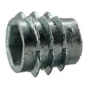 5/16"-18 x 1/2" Zinc Alloy Coarse Thread Hex Drive Wood Inserts WINSRT-026