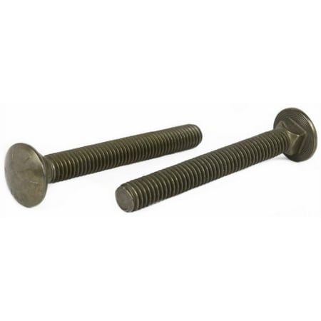 5/16-18 x 1" Carriage Bolts / Full Thread / Grade 8 / Plain - 1275 Piece Carton