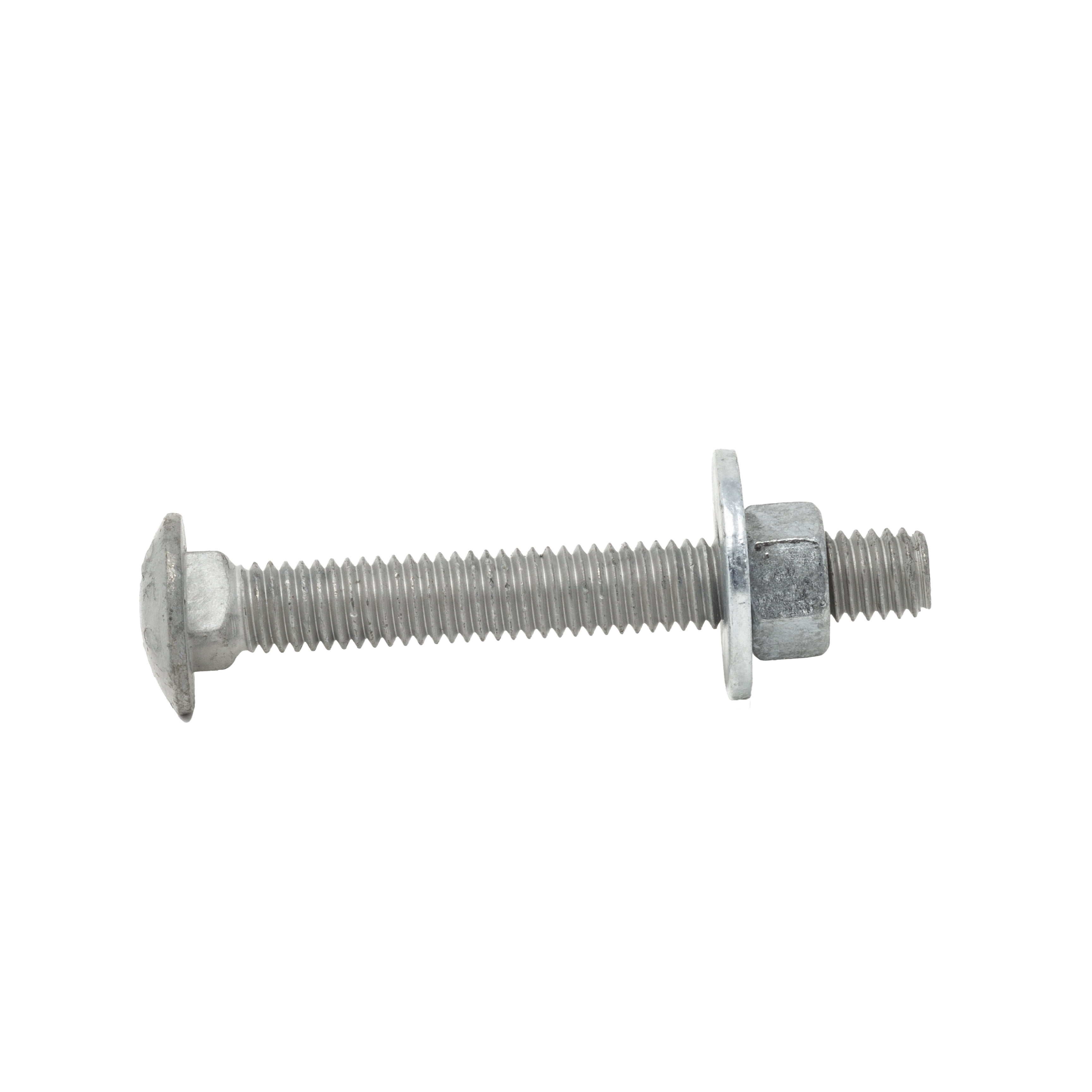 5/16"-18 x 2-1/4" Hot Dipped Galvanized Carriage Bolt w/Nuts & Flat Washers, Quantity 100 - by Fastener Depot, LLC