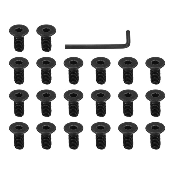 5/16-18 x 3/4 Inch Flat Head Socket Cap Screws Hex Socket Drive Machine Screws UNC Coarse Full Thread Black 20 Pcs
