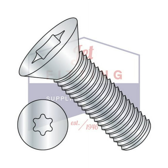 5/16-18 x 3/4" Machine Screws | Six-Lobe | Flat 82 Six Lobe | Steel | Zinc (Quantity: 2000)