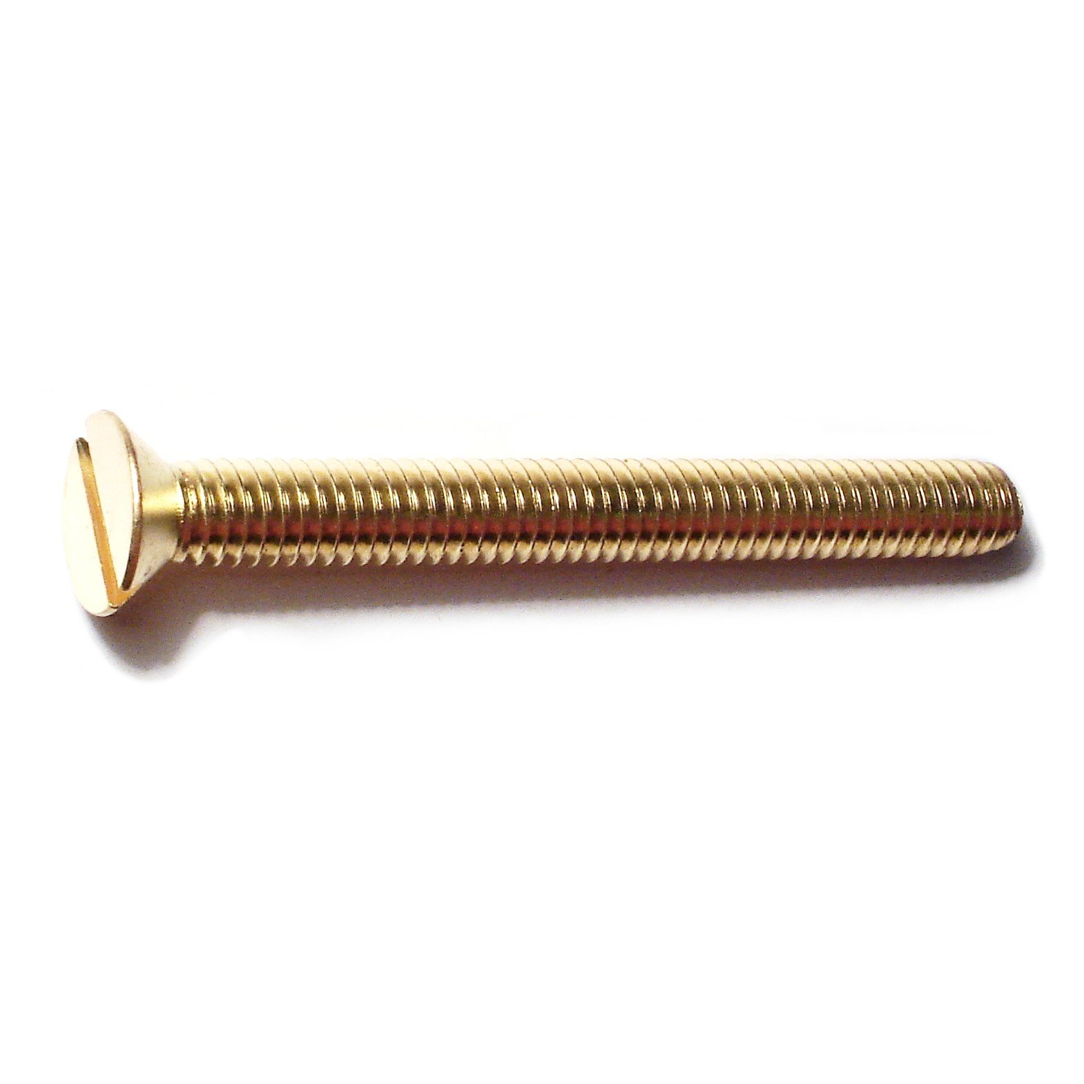 5/16"-18 x 3" Brass Coarse Thread Slotted Flat Head Machine Screws (4 pcs.)