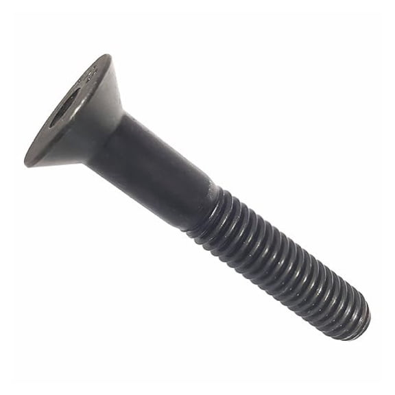 5/16-18 x 4" Flat Head Socket Screws, Allen Socket Drive, Alloy Steel, Partial Thread, Black Oxide, Machine Thread, Quantity 10