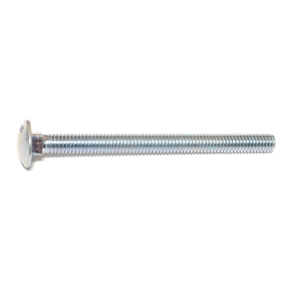 5/16"-18 x 4" Zinc Plated Grade 2 / A307 Steel Coarse Thread Carriage Bolts CBS-406