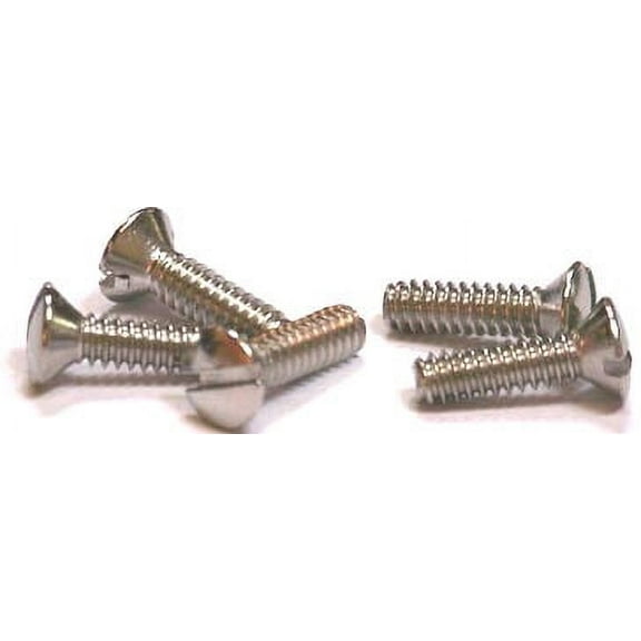 5/16-18 x 7/8" Machine Screws / Slotted / Oval / 18-8 Stainless Steel - 500 Piece Carton