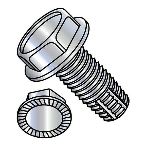 5/16-18X2 Unslotted Ind Hex Washer Serrated Thread Cutting Screw Type F Full Thread Zinc (Pack Qty 600) BC-3132FWS