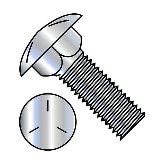 5/16-18X4 Carriage Bolt Grade 5 Fully Threaded Zinc (Pack Qty 400) BC-3164C5