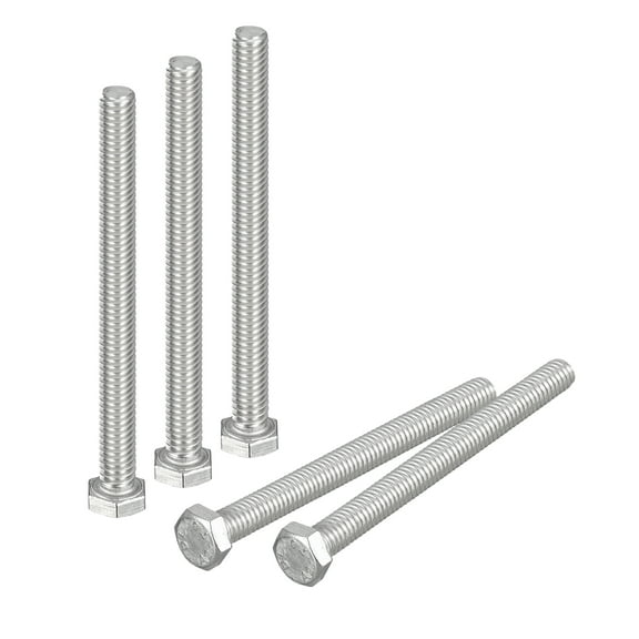 5/16 18x3 1/2" Hex Head Bolts, 6 Pack 304 Stainless Steel Hexagon Bolt Fully Thread Machine Screw
