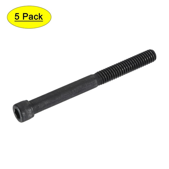 5/16-18x3-1/4" Hex Socket Bolts 12.9 Grade Alloy Steel Black Oxide 5 Pack