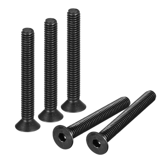 5/16-18x3" Flat Head Socket Cap Screws, 10.9 Grade Carbon Steel Screw Bolts Fasteners 10Pack