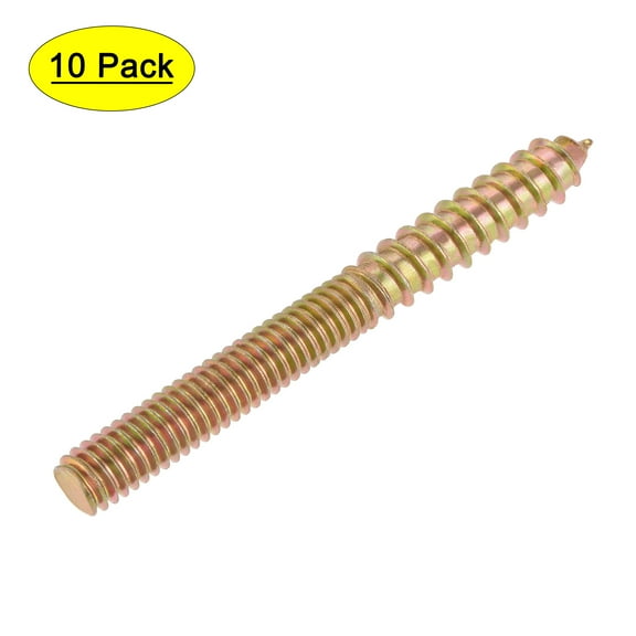 5/16-18x3" Hanger Bolts Carbon Steel Zinc Plated 10 Pack