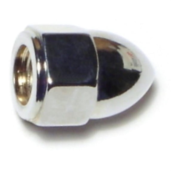5/16"-24 Chrome Grade 2 / A307 Acorn Cap Nuts (10 pcs.)