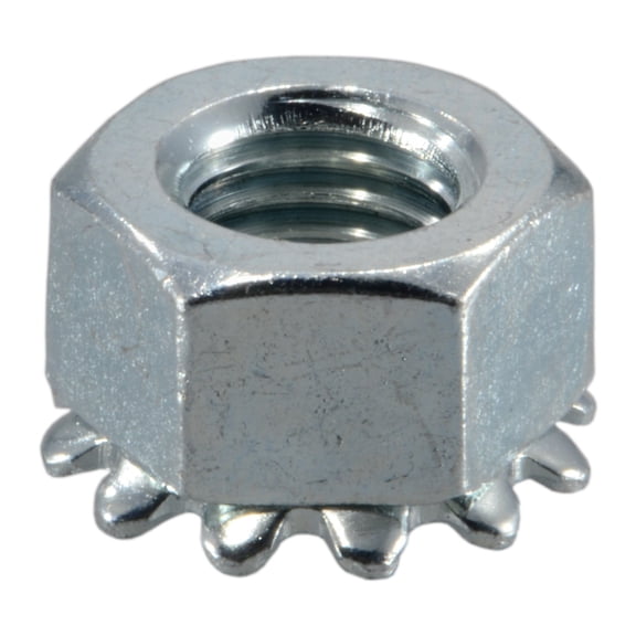 5/16"-24 Zinc Plated Grade 2 Steel Fine Thread Kep Lock Nuts (12 pcs.)