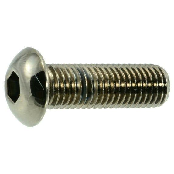 5/16"-24 x 1" Black Chrome Button Head Socket Cap Screws (5 pcs.)