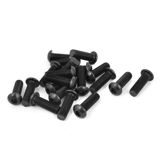 5/16-24 x 1" UNF Alloy Steel Hex Socket Button Head Machine Screws Black 20Pcs