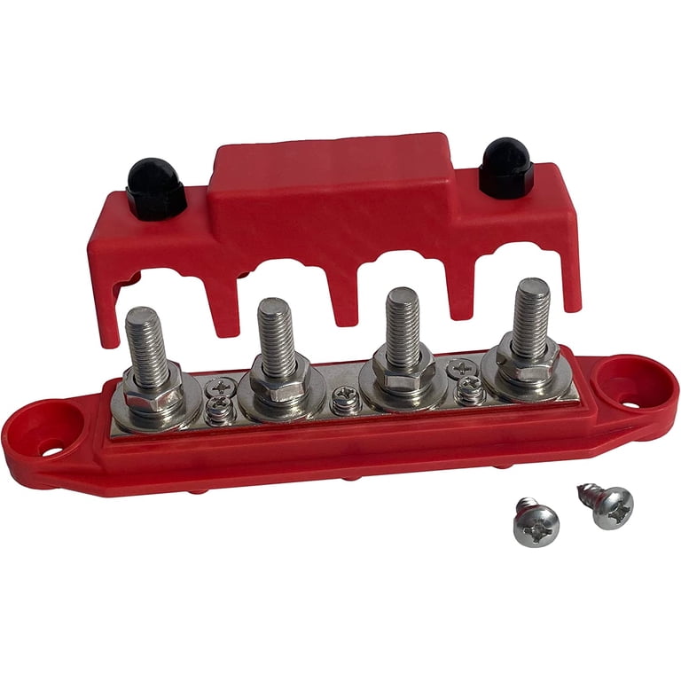 14-Way Power Distribution Terminal Block With Screws – Battery Bus Bar For Car, Boat & RV