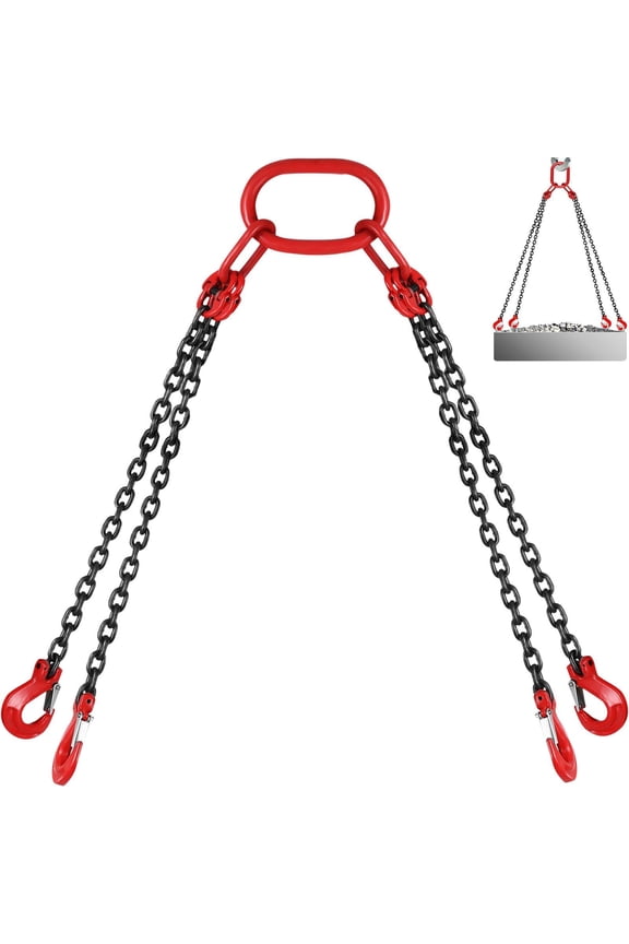 5/16  5 'G80 chain sling with hook 11,000 lbs/5 ton load, engine hoisting chain