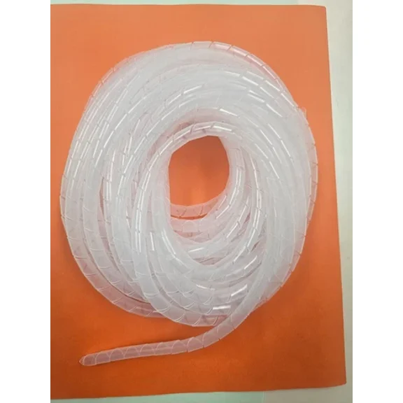 5/16" (8Mm) Dia X 50 Ft Long Spiral Cable Protective Wrap Sheath 20Mil White