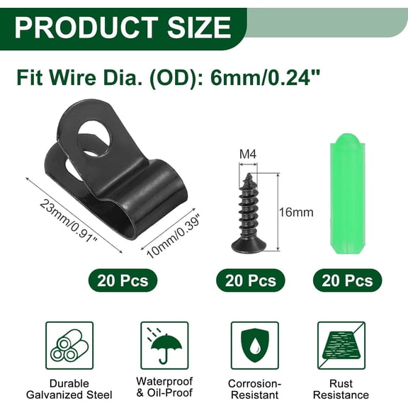 5/16"/ 8mm Wire Rope Stop Sleeve, 6 Pack Copper Crimping Loop Sleeve End for Wire Rope Cable Ferrule, Gold Tone