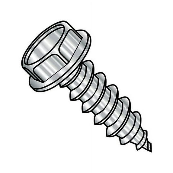 5/16-9X1 1/2 Unslotted Ind Hex washer Self Tapping Screw Type A Full Thread 18-8 Stainless Steel (Pack Qty 500) BC-3124AW188