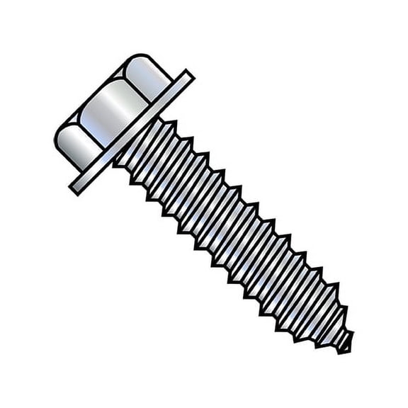 5/16-9X4 A/F.428-.437 Head Hgt.200-.230 Unslotted Indent Hex Washer Lag Screw Full Thread Zinc (Pack Qty 300) BC-316407LHW