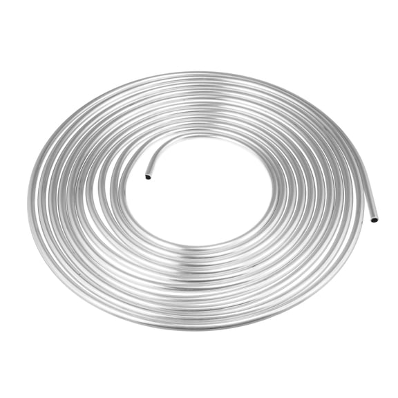 Unique Bargains 5/16" Car Brake Line Tubing 25ft Tube Coil for Hydraulic Braking Systems and Transmission System Silver Tone