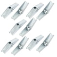 thumbnail image 1 of Unique Bargains 5/16" Dia Female Thread Spring Loaded Hollow Wall Toggle Wing Nut 10Pcs, 1 of 2